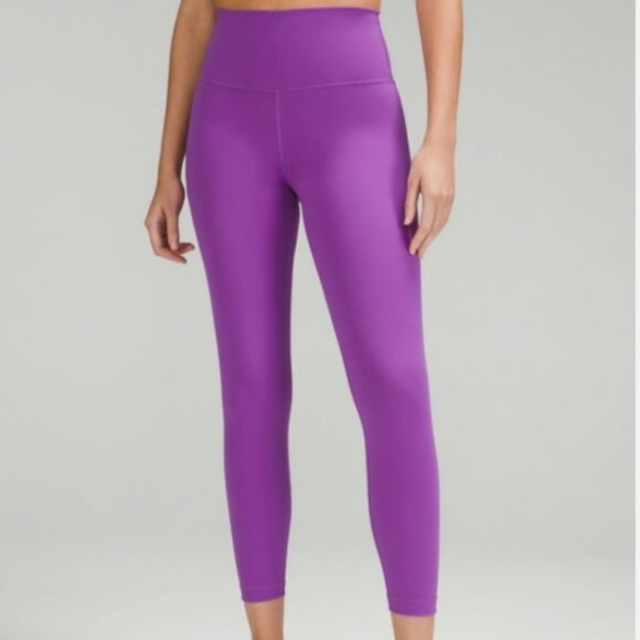 Lululemon wunder train high rise leggings in moonlit magenta size 8 LIKE NEW - Picture 1 of 5